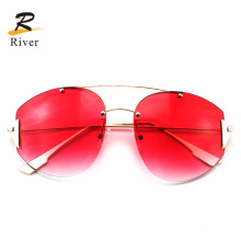 Newest Customized Logo Rimless Women Ready Sunglasses